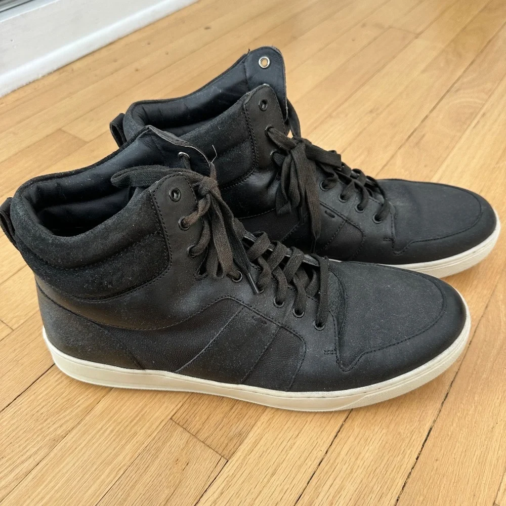 Vince Adam Revolver Hi Top Leather Sneakers - Picture 3 of 4